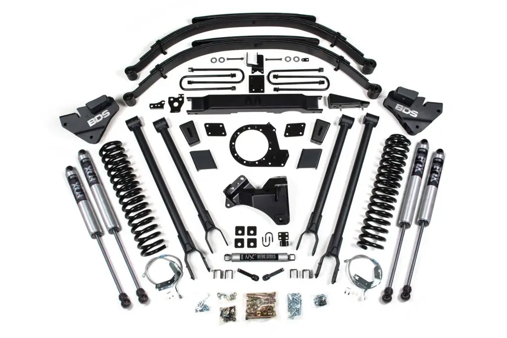 9 Inch 4-Link Lift Kit | Ford F250/F350 Super Duty (2020-2022) 4WD Diesel | w/ FOX 2.0 Performance Series Shocks | BDS Suspension image 2