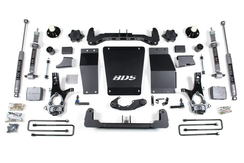 6 Inch Lift Kit | Chevy Silverado & GMC Sierra 1500 (2014-2018) 4WD | Block Kit, NX2 Nitro Series, Cast Steel Control Arms | BDS Suspension