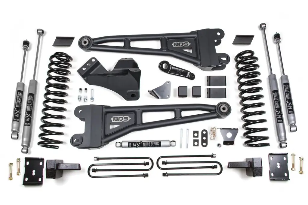 6 Inch Lift Kit w/ Radius Arm | Ford F250/F350 Super Duty (2008-2010) 4WD Diesel | Block Kit Without Factory Overload | NX2 Nitro Series | BDS Suspension