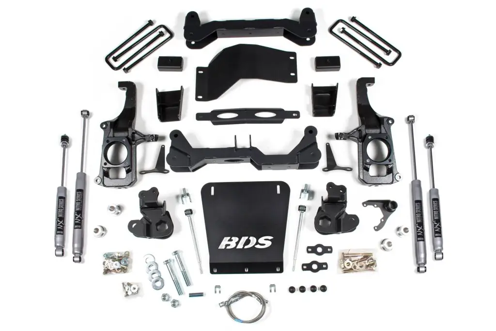 4.5 Inch Lift Kit | Chevy Silverado/GMC Sierra 2500HD/3500HD (2011-2019) 4WD | 2 Inch Block Kit Without Overload | FOX 2.0 Performance Series | BDS Suspension