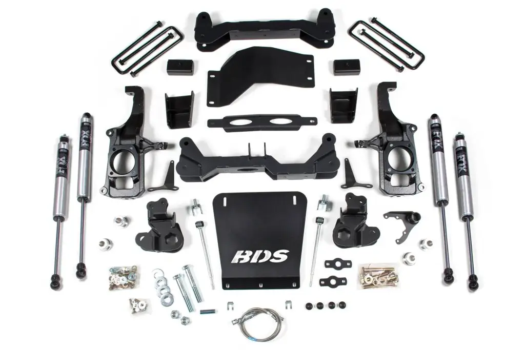 4.5 Inch Lift Kit | Chevy Silverado/GMC Sierra 2500HD/3500HD (2011-2019) 4WD | 2 Inch Block Kit With Overload | FOX 2.0 Performance Series | BDS Suspension image 2