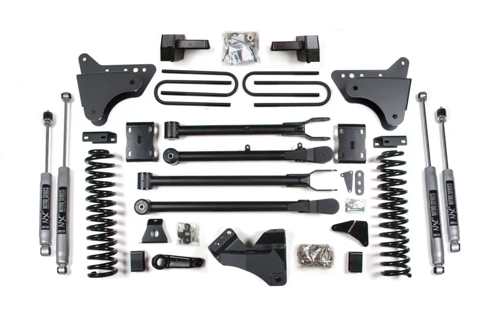 4 Inch Lift Kit w/ 4-Link | Ford F250/F350 Super Duty (2011-2016) 4WD Gas | Block Kit | FOX 2.0 Performance Series Shocks | BDS Suspension