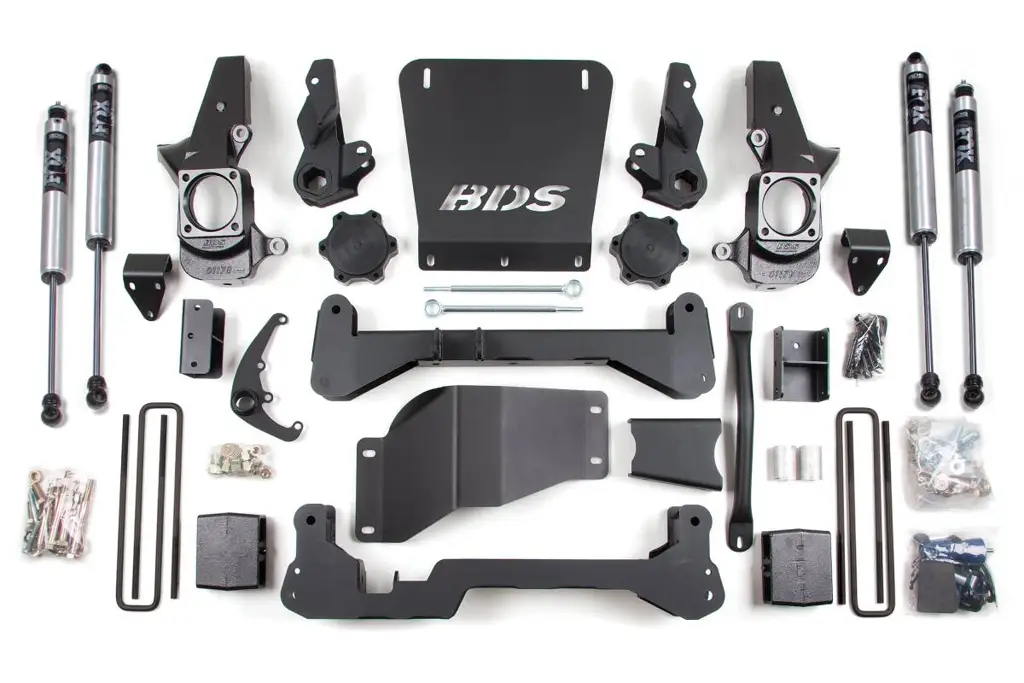 6 Inch Lift Kit | Chevy Silverado/GMC Sierra 2500HD 4WD (2001-2010) | 5" Block Kit | FOX 2.0 Performance Series | Standard Knuckle | BDS Suspension image 2