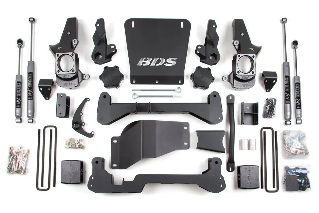 6 Inch Lift Kit | Chevy Silverado/GMC Sierra 2500HD 4WD (2001-2010) | Leaf Springs | FOX 2.0 Performance Series | Standard Knuckle | BDS Suspension