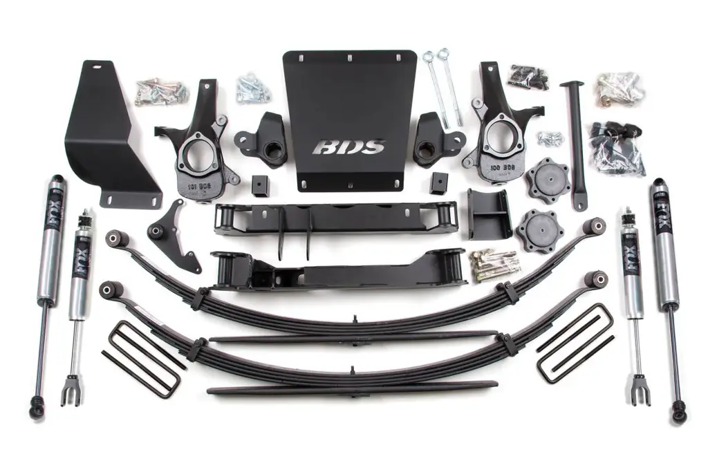 6 Inch Lift Kit | 1999-2006 Chevy Silverado / GMC Sierra 1500 4WD | Rear Leaf Springs | FOX 2.0 Performance Series Shocks | BDS Suspension image 2