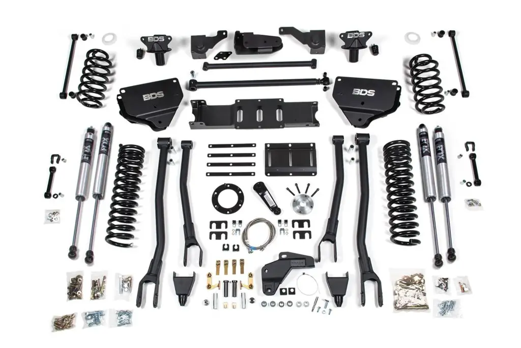 8 Inch Lift Kit w/ 4-Link | Ram 2500 (2014-2018) 4WD Diesel | FOX 2.0 Performance Series Shocks | BDS Suspension image 2