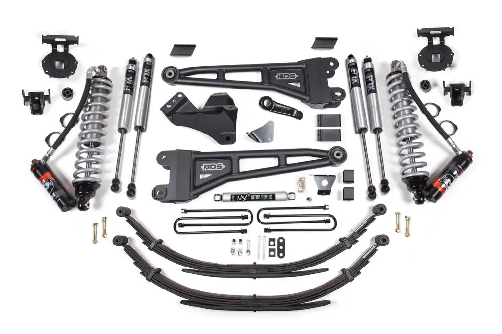 6 Inch Lift Kit w/ Radius Arm & FOX 2.5 PE Coil-Over | Ford F250/F350 Super Duty (2008-2010) 4WD Diesel | Rear Leaf Springs | BDS Suspension image 2