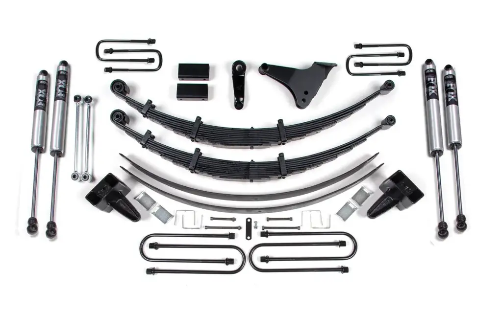 6 Inch Lift Kit | 1999-2004 Ford F250/F350 Super Duty 4WD | Square U-Bolts | Block Kit w/o Factory Overload | FOX 2.0 Performance Series | BDS Suspension image 2
