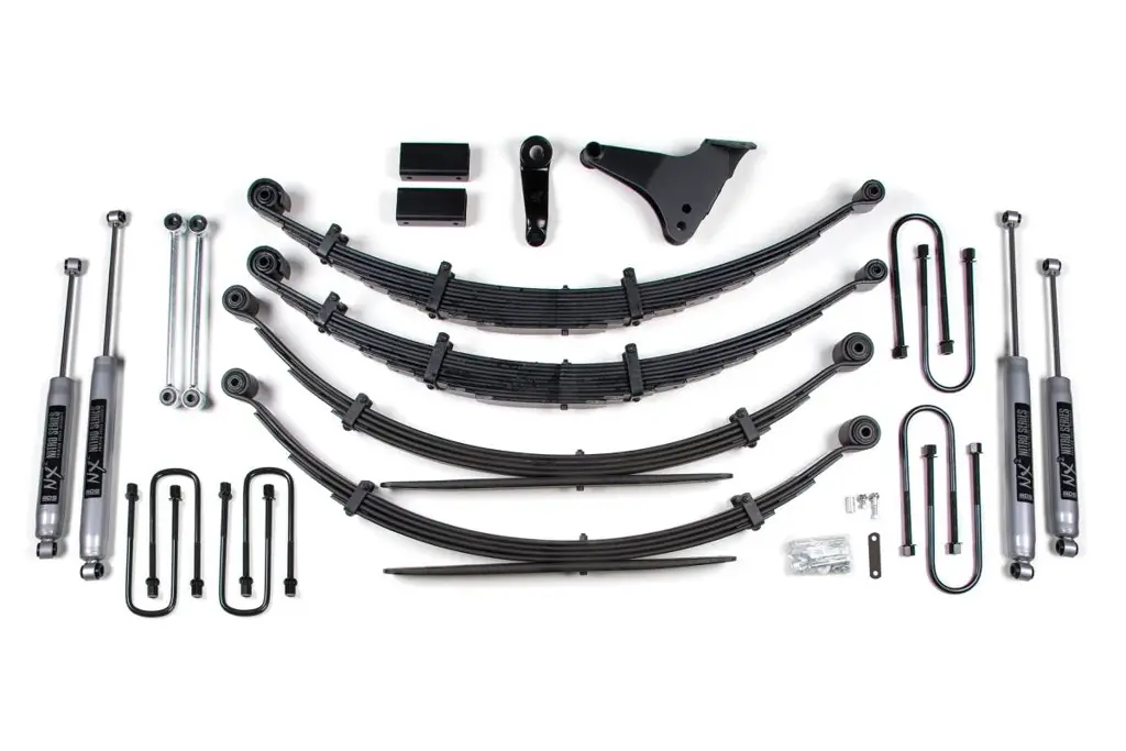 6 Inch Lift Kit | 1999-2004 Ford F250/F350 Super Duty 4WD | Square U-Bolts Mfg Prior to 2-28-99 | Rear Leaf Springs | NX2 Nitro Series | BDS Suspension image 2