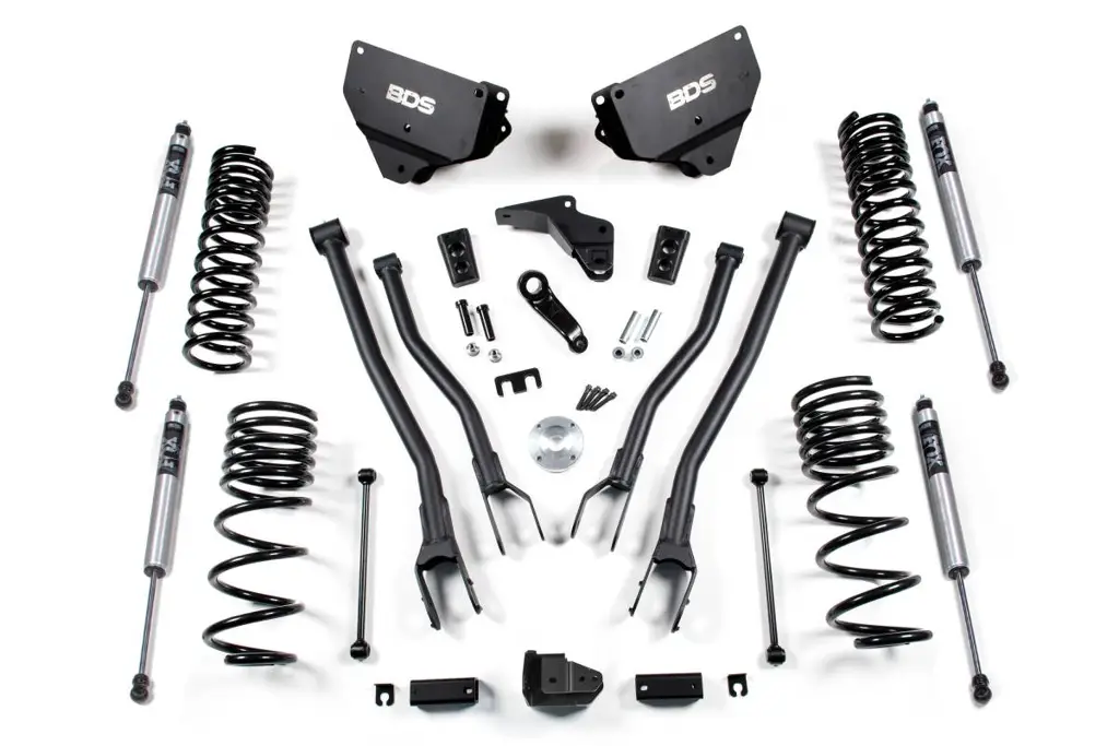 4 Inch Lift Kit w/ 4-Link | Ram 2500 (2014-2018) 4WD Gas | FOX 2.0 Performance Series Shocks | BDS Suspension image 2