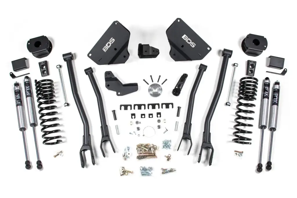 4 Inch Lift Kit w/ 4-Link | Ram 2500 w/ Rear Air Ride (2014-2018) 4WD Gas | FOX 2.0 Performance Series Shocks | BDS Suspension image 2