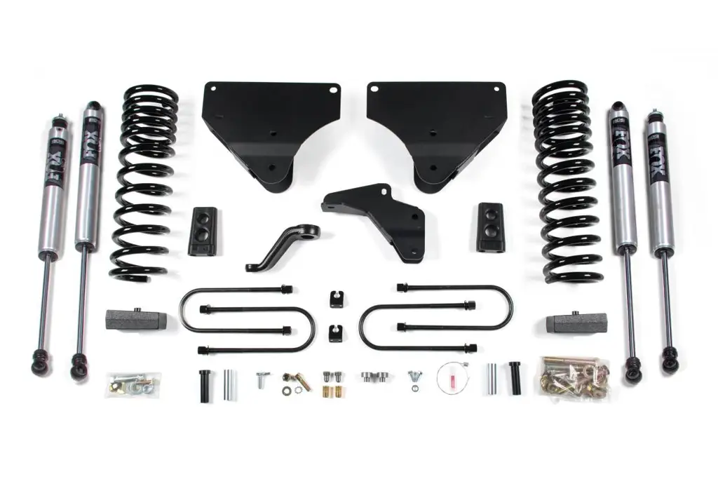 4 Inch Lift Kit | Ram 3500 (2013-2018) 4WD Gas | 2 Inch Block Kit | FOX 2.0 Performance Series | BDS Suspension image 2