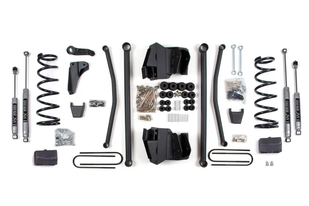 4 Inch Long Arm Lift Kit | Dodge Ram 2500 Power Wagon 2009-2013 4WD Gas | Leaf Springs | 4 Inch Axle | NX2 Nitro Series | BDS Suspension