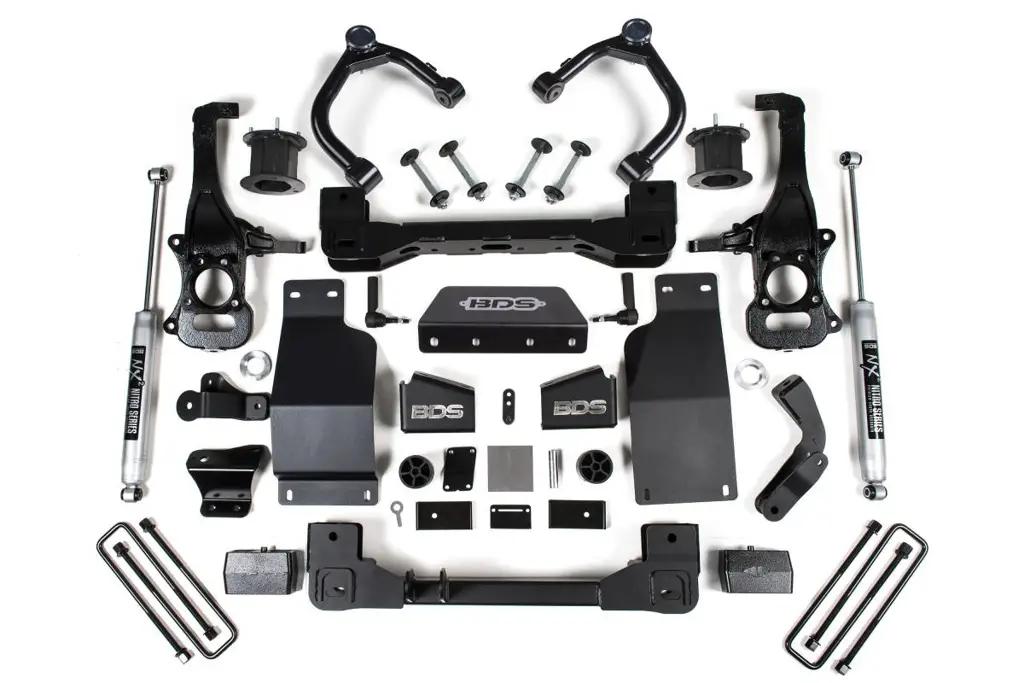 4 Inch Lift Kit | Chevy Silverado & GMC Sierra 1500 4WD Diesel (2019-2024) | NX2 Nitro Rear / Strut Spacer Front | BDS Suspension