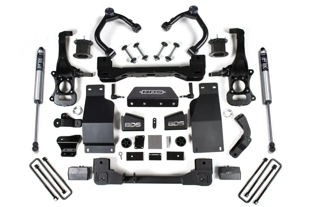 4 Inch Lift Kit | Chevy Silverado & GMC Sierra 1500 4WD Diesel (2019-2024) | NX2 Nitro Rear / Strut Spacer Front | BDS Suspension image 2