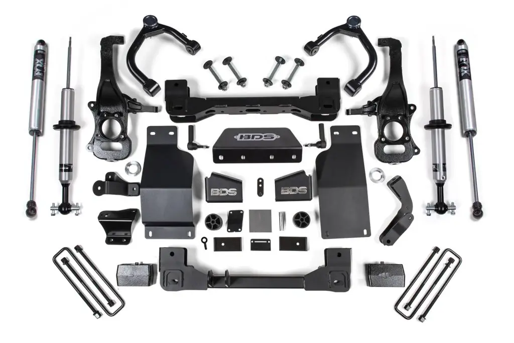 4 Inch Lift Kit | Chevy Silverado & GMC Sierra 1500 4WD Diesel (2019-2024) | FOX 2.0 Rear & Front | BDS Suspension image 2