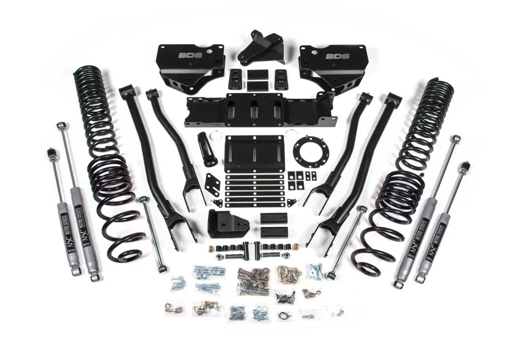 4 Inch Lift Kit w/ 4-Link Conversion | Ram 2500 (2019-2024) 4WD Diesel | FOX 2.0 Performance Series Shocks | BDS Suspension