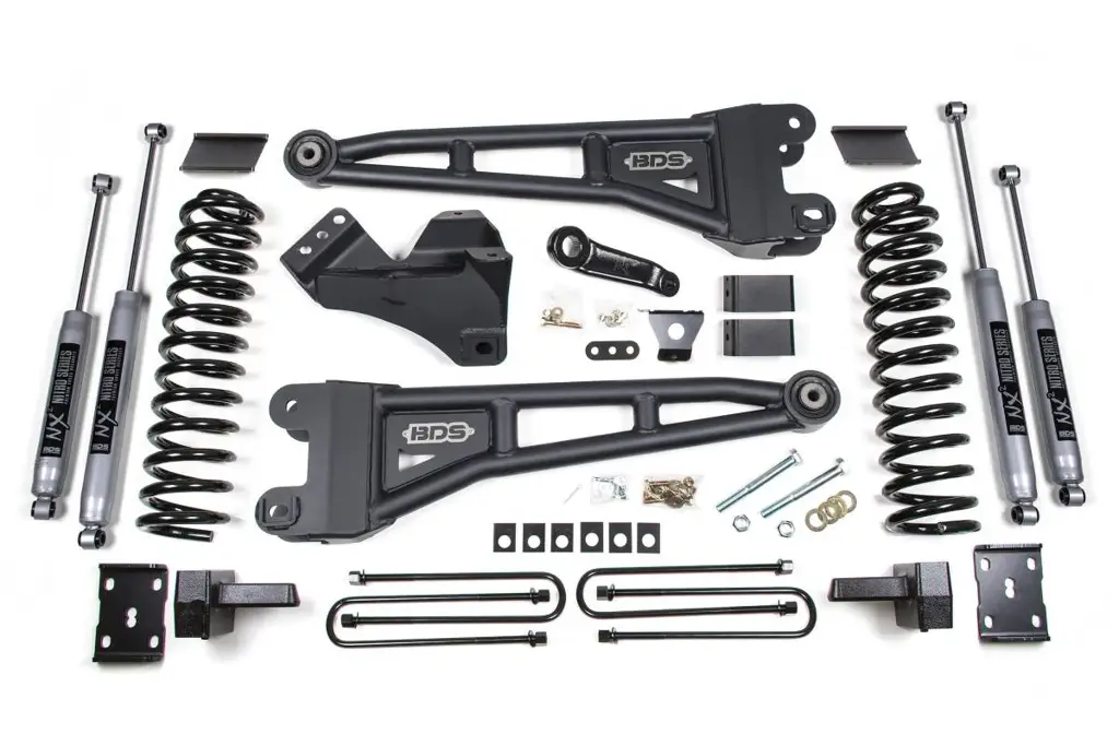 4 Inch Lift Kit w/ Radius Arm | Ford F250/F350 Super Duty (2011-2016) 4WD Diesel | 5 Inch Block Kit | NX2 Nitro Series | BDS Suspension