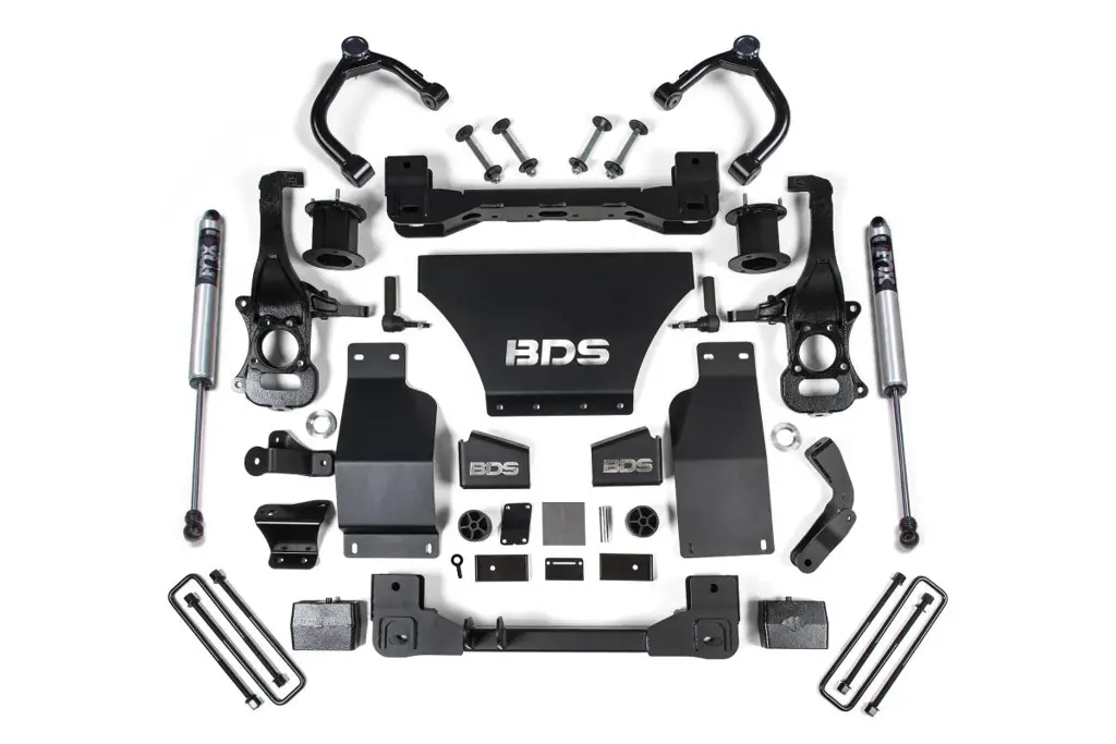 4 Inch Lift Kit | Chevy Silverado & GMC Sierra 1500 (2019-2024) 4WD Gas | FOX 2.0 Rear / Strut Spacer Front | BDS Suspension image 2