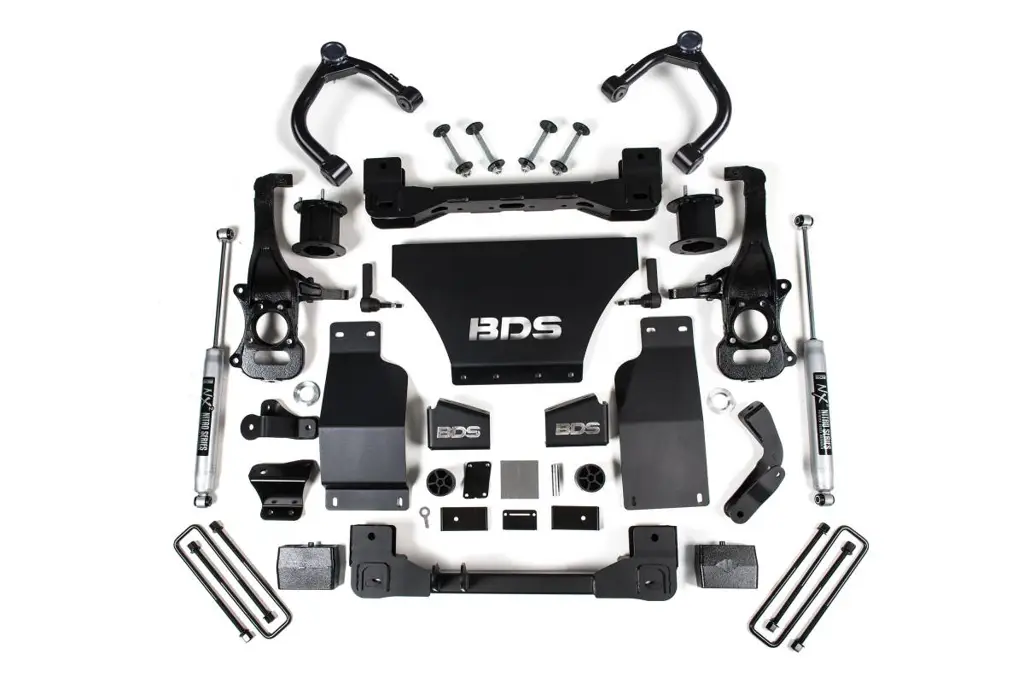 4 Inch Lift Kit | Chevy Silverado & GMC Sierra 1500 (2019-2024) 4WD Gas | NX2 Nitro Rear / Strut Spacer Front | BDS Suspension