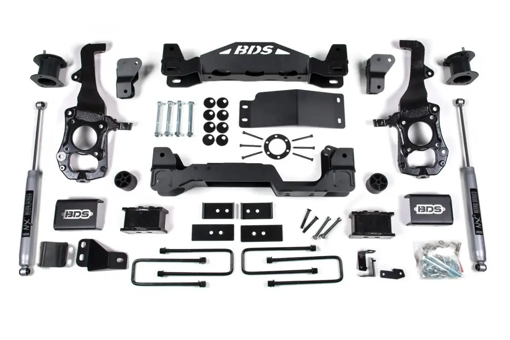 4 Inch Lift Kit | Ford F150 (2021-2026) 4WD | 3 Inch Block Kit | FOX 2.0 Performance Series Shocks | BDS Suspension