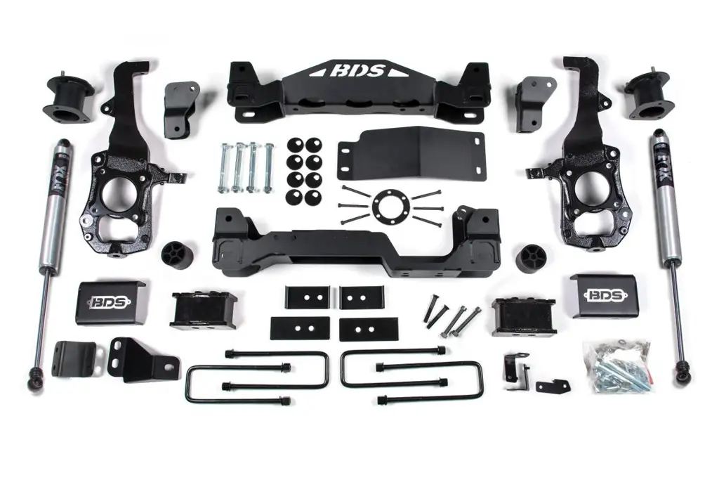 4 Inch Lift Kit | Ford F150 (2021-2026) 4WD | 3 Inch Block Kit | FOX 2.0 Performance Series Shocks | BDS Suspension image 2
