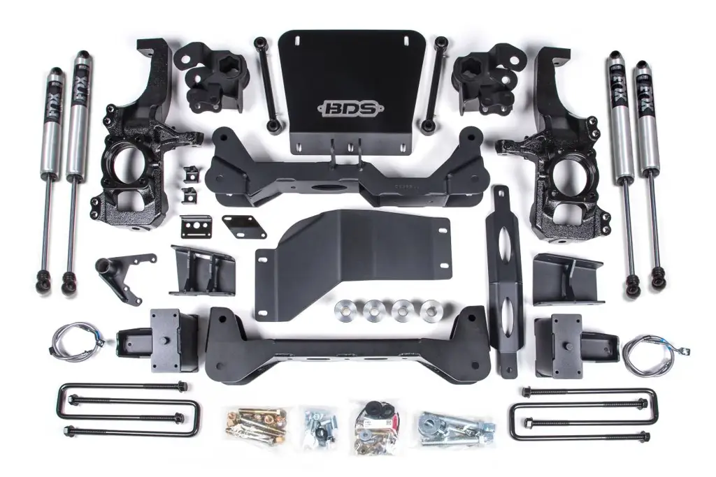 6.5 Inch Lift Kit | Chevy Silverado & GMC Sierra 2500HD/3500HD (2020-2026) 4WD | 5 In. Block w/ Overload | FOX 2.0 Performance Series | BDS Suspension image 2