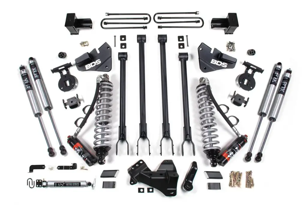 4 Inch Lift Kit w/ 4-Link | FOX 2.0 Performance Series | Ford F350 Super Duty DRW (2017-2019) 4WD Diesel | BDS Suspension