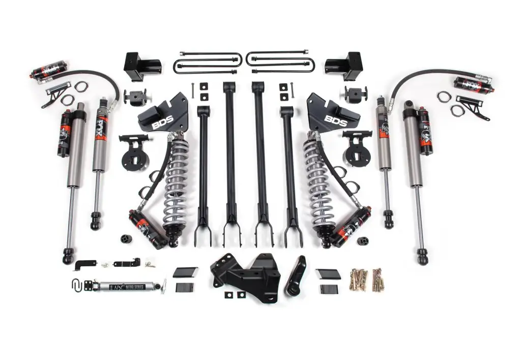 4 Inch Lift Kit w/ 4-Link | FOX 2.5 Performance Elite Coil-Over | Ford F350 Super Duty DRW (2017-2019) 4WD Diesel | BDS Suspension image 2