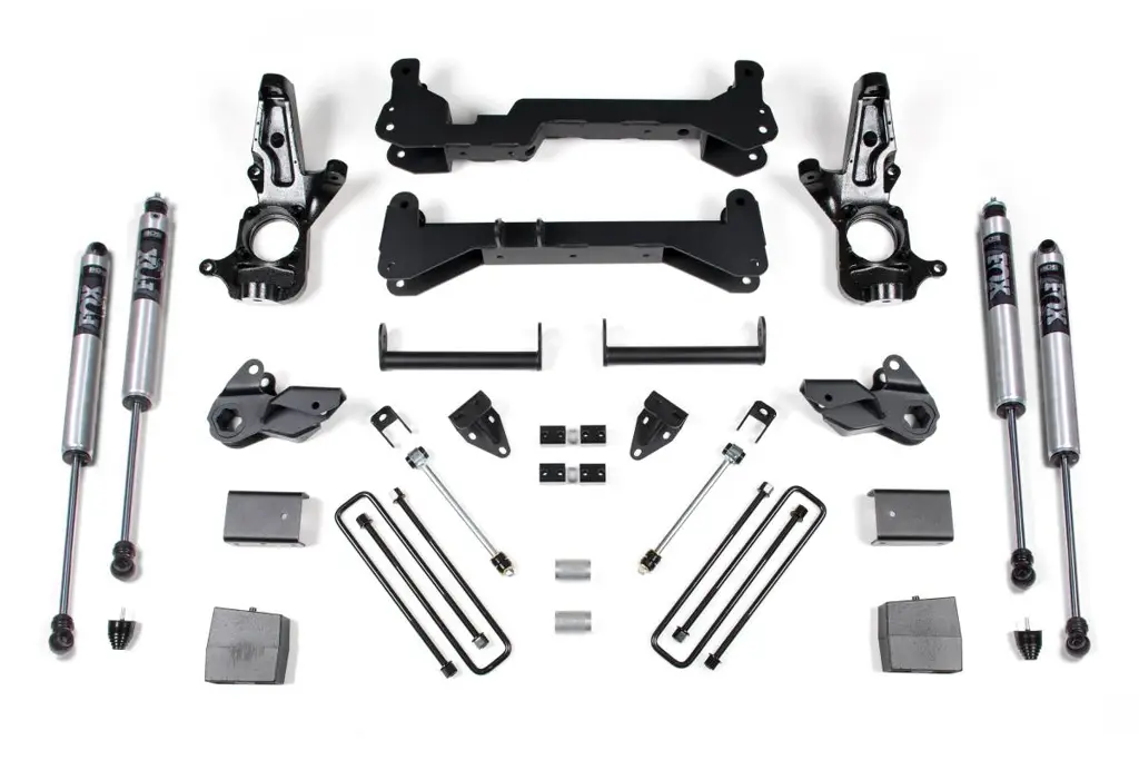 6 Inch Lift Kit | Chevy Silverado & GMC Sierra 2500HD (2001-2010) 2WD | Carrier Above Crossmember | FOX 2.0 Performance Series | BDS Suspension image 2