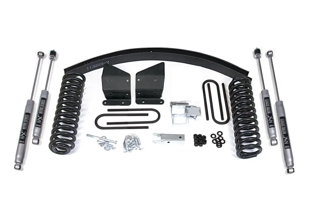 4 Inch Lift Kit | 1978-1979 Ford Bronco 4WD | Block Kit & Add-A-Leaf Rear / Standard Front Shocks | BDS Suspension