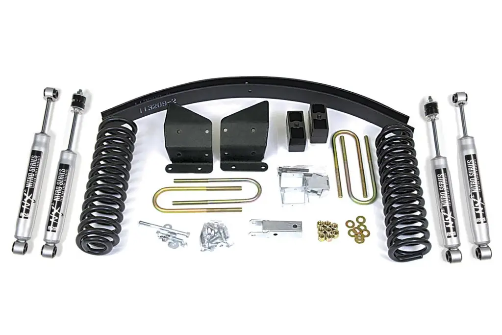 4 Inch Lift Kit | 1978-1979 Ford Bronco 4WD | Block Kit & Add-A-Leaf Rear / Staggered Front Shocks | BDS Suspension image 2