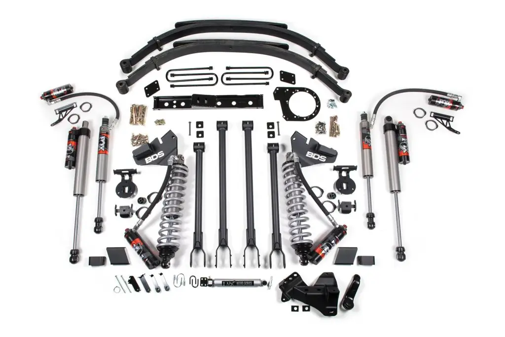 5 Inch Lift Kit w/ 4-Link & FOX 2.5 Coil-Over | Ford F250/F350 Super Duty (2020-2022) 4WD Diesel | Leaf Springs | FOX 2.5 Performance Elite Rear | BDS Suspension image 2