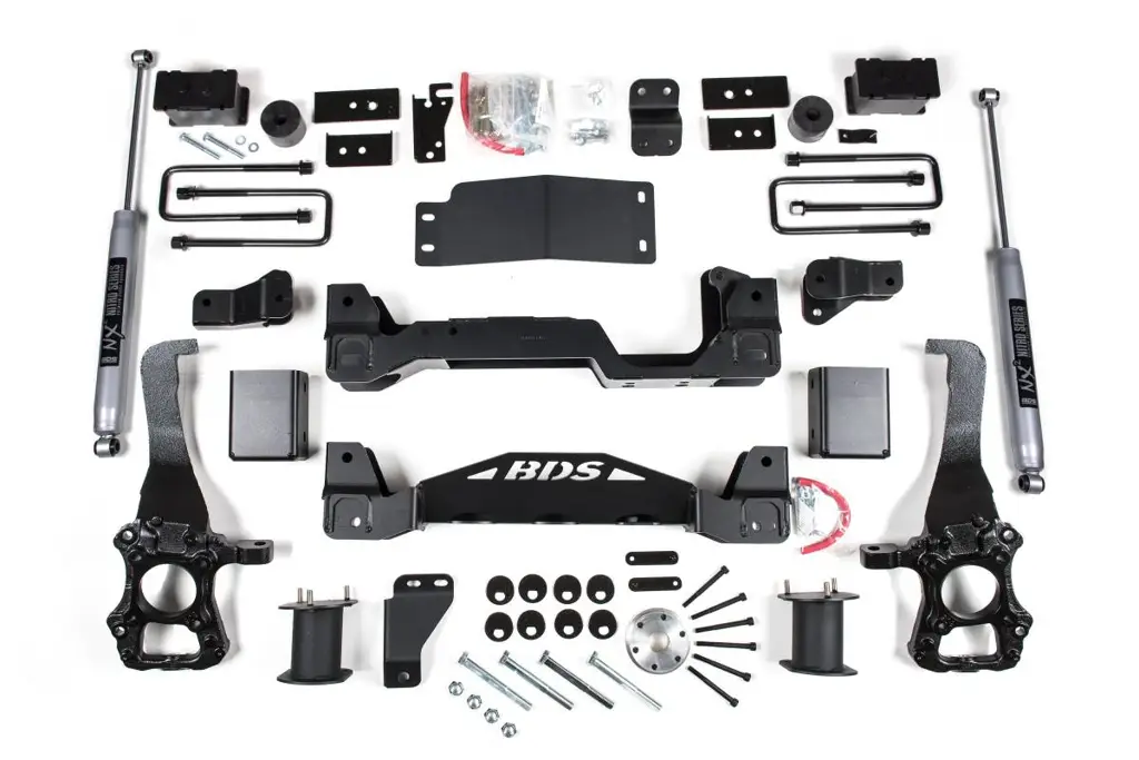 4 Inch Lift Kit | Ford F150 (2015-2020) 4WD | 3 Inch Block Kit w/ NX2 Nitro Series Shocks | BDS Suspension image 2