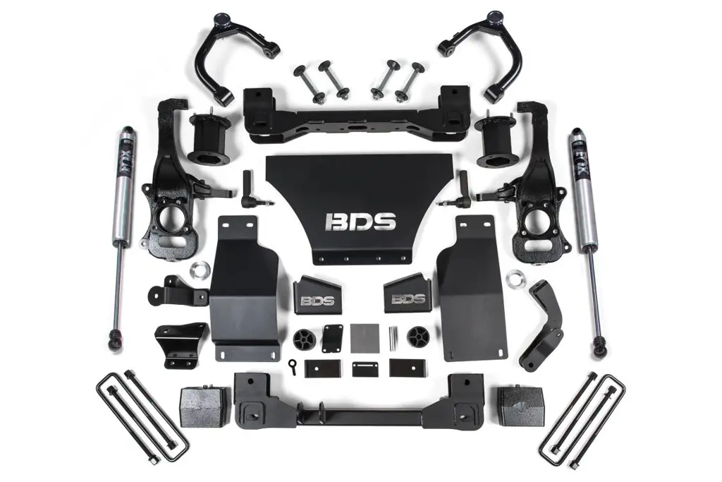 6 Inch Lift Kit | Chevy Silverado & GMC Sierra 1500 (2019-2026) 4WD Gas | Rear FOX 2.0 / Front Strut Spacer | BDS Suspension image 2