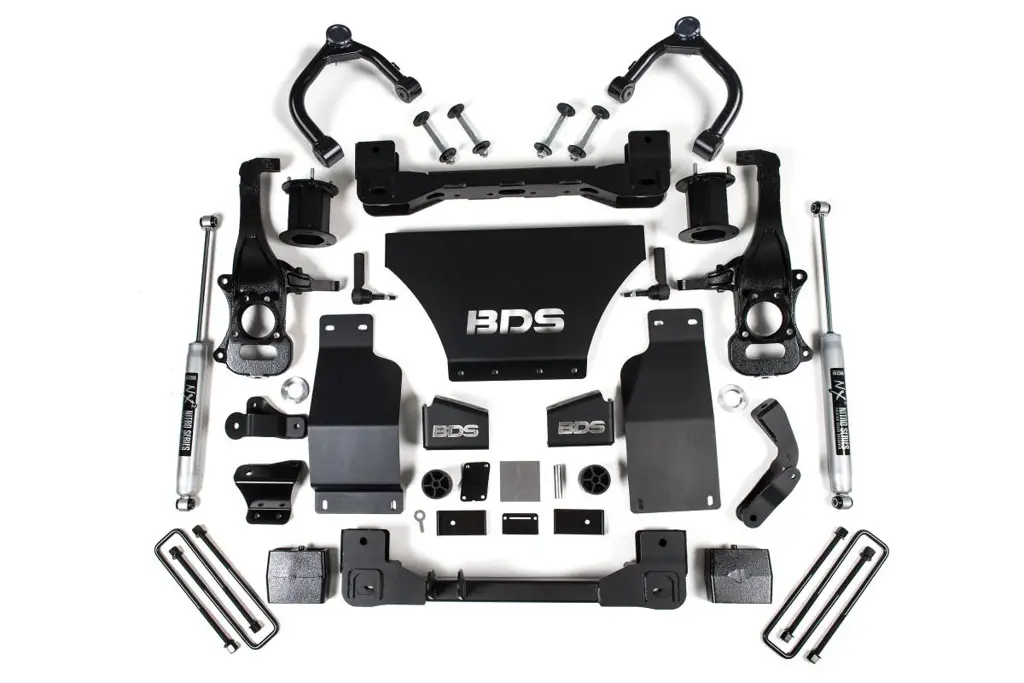 6 Inch Lift Kit | Chevy Silverado & GMC Sierra 1500 (2019-2026) 4WD Gas | Rear NX2 Nitro Series / Front Strut Spacer | BDS Suspension