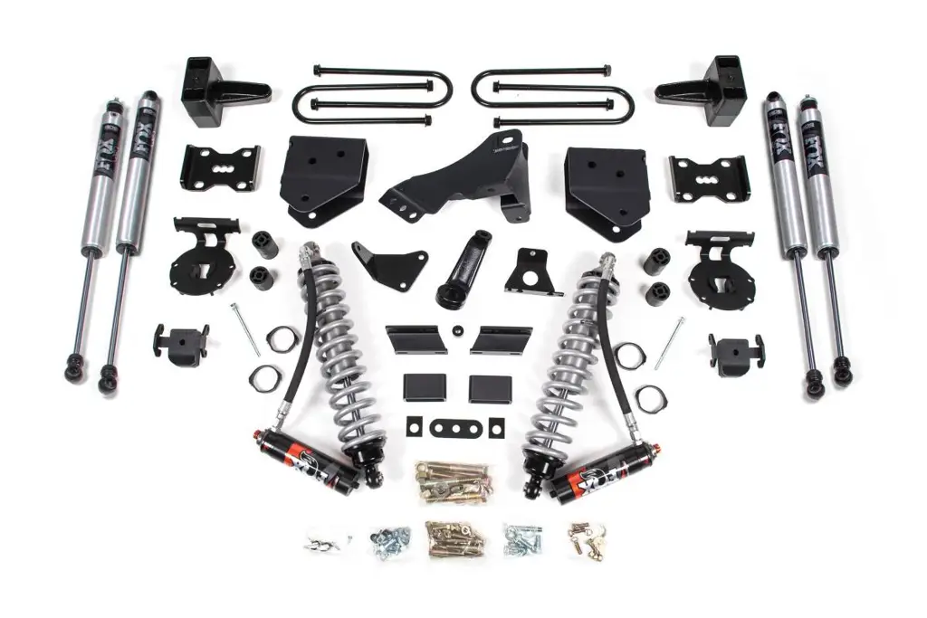 4 Inch Lift Kit | FOX 2.5 Performance Elite Coil-Over Conversion | Ford F250/F350 Super Duty (2011-2016) 4WD Diesel | Block Kit Rear | BDS Suspension