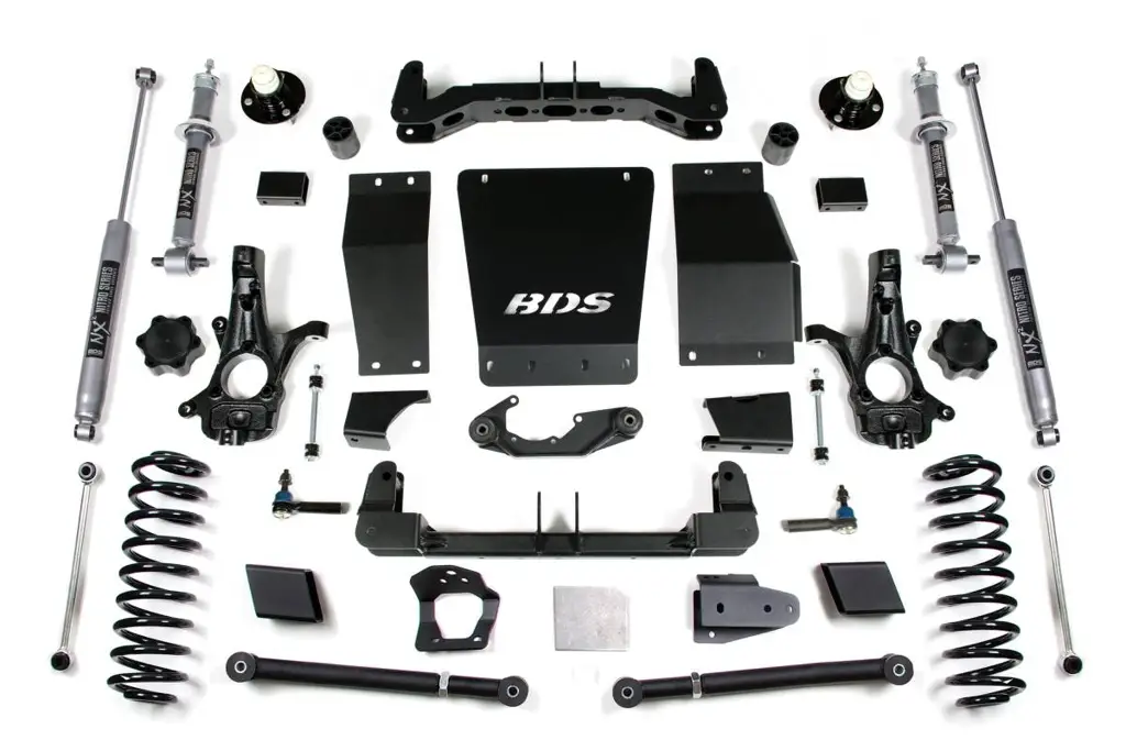 6 Inch Lift Kit | Chevy/GMC Suburban, Tahoe, Yukon/XL 1500 (2015-2019) 4WD | Cast Steel Control Arms | w/ FOX 2.0 Performance Series Shocks | BDS Suspension