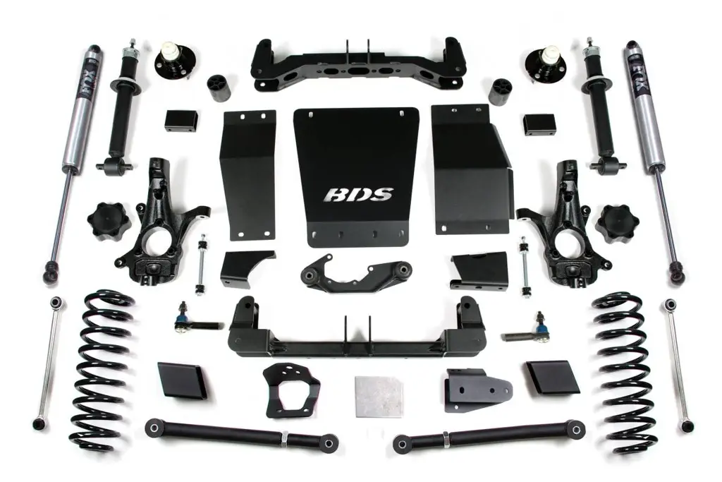 6 Inch Lift Kit | Chevy/GMC Suburban, Tahoe, Yukon/XL 1500 (2015-2019) 4WD | Cast Steel Control Arms | w/ FOX 2.0 Performance Series Shocks | BDS Suspension image 2