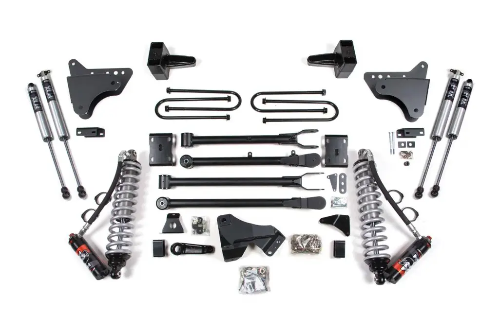 4 Inch Lift Kit w/ 4-Link & FOX 2.5 Coil-Over Conversion | Ford F250/F350 Super Duty (2011-2016) 4WD Diesel | Block Kit Rear | BDS Suspension