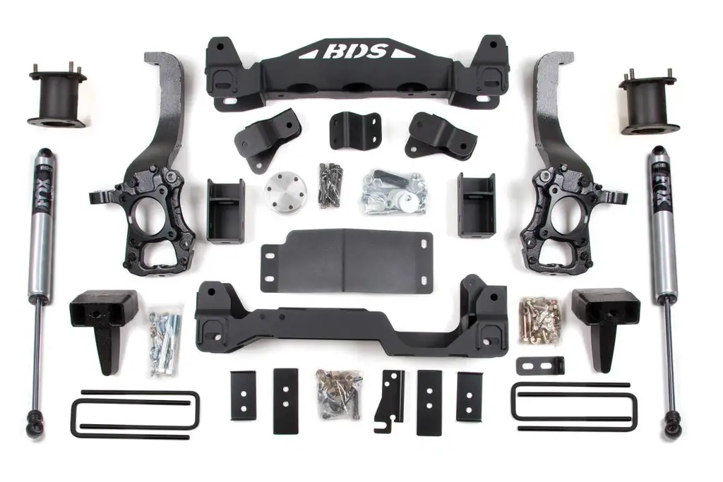 6 Inch Lift Kit | 2014 Ford F150 4WD | 5 Inch Block Kit w/ FOX 2.0 Performance Series Shocks | BDS Suspension image 2