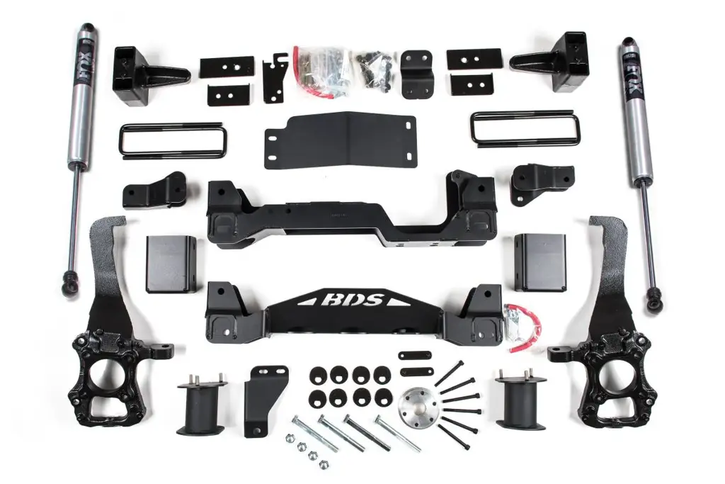 6 Inch Lift Kit | 2014 Ford F150 4WD | 4 Inch Block Kit w/ FOX 2.0 Performance Series Shocks | BDS Suspension image 2