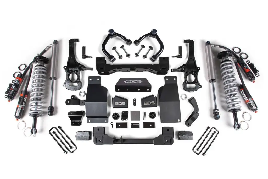 4 Inch Lift Kit | FOX 2.5 Performance Elite Coil-Over | Chevy Silverado / GMC Sierra 1500 (2019-2024) 4WD Diesel | w/ FOX 2.5 Performance Elite Rear Shocks | BDS Suspension image 2