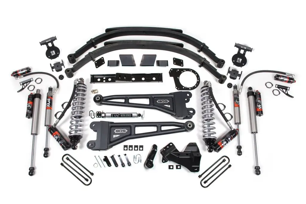7 Inch Lift Kit w/ Radius Arm | FOX 2.5 PE Coil-Over Conversion | Ford F250/F350 Super Duty (2020-2022) 4WD Diesel | Leaf Springs & FOX 2.5 Performance Elite Rear | BDS Suspension image 2