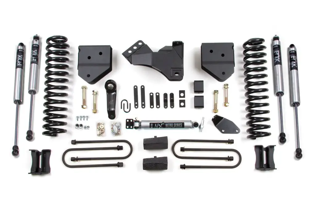 4 Inch Lift Kit | Ford F250/F350 Super Duty 4WD Diesel (2008-2010) | Block Kit Without Factory Overload | FOX 2.0 Performance Series | BDS Suspension image 2