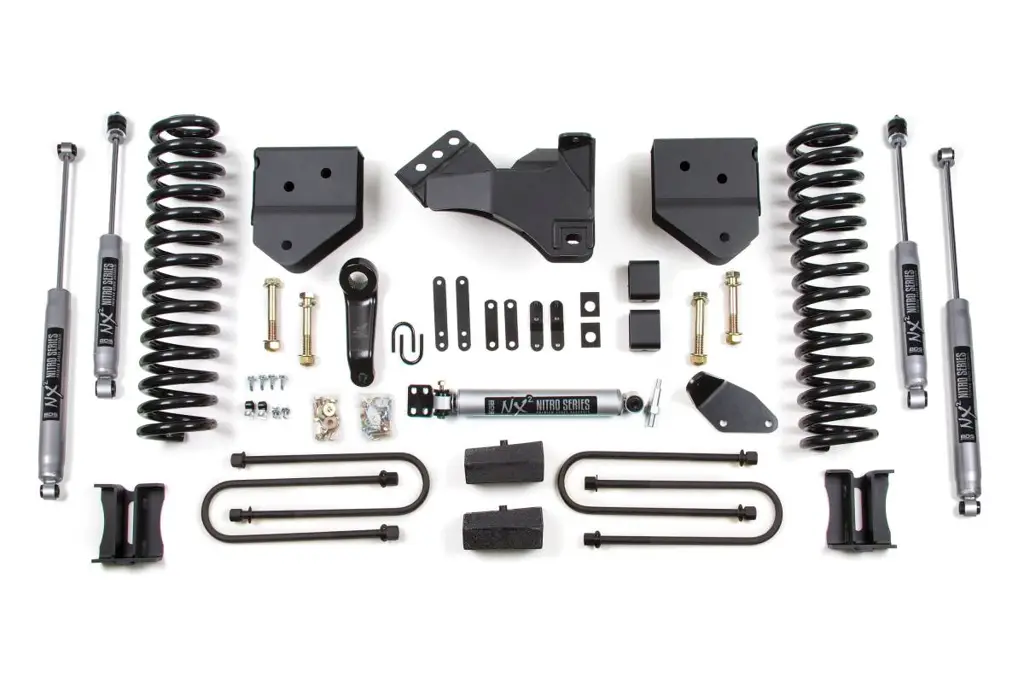 4 Inch Lift Kit | Ford F250/F350 Super Duty 4WD Diesel (2008-2010) | Block Kit With Factory Overload | NX2 Nitro Series | BDS Suspension