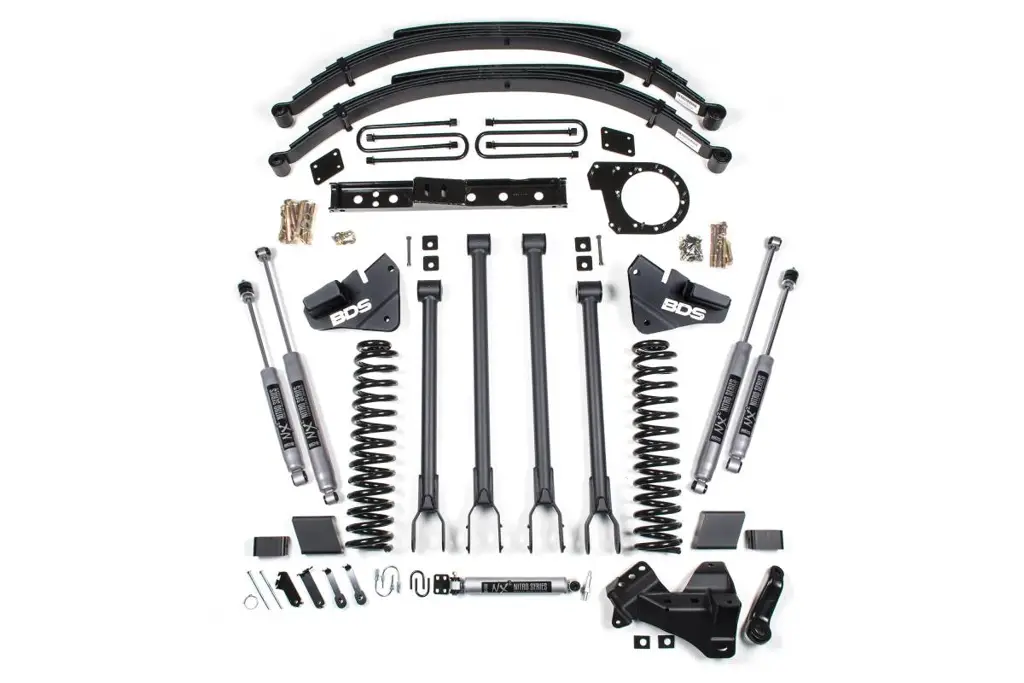 6 Inch Lift Kit | 4-Link Conversion | Ford F250/F350 Super Duty (2017-2019) 4WD Diesel | Rear Leaf Springs | NX2 Nitro Series | BDS Suspension image 2