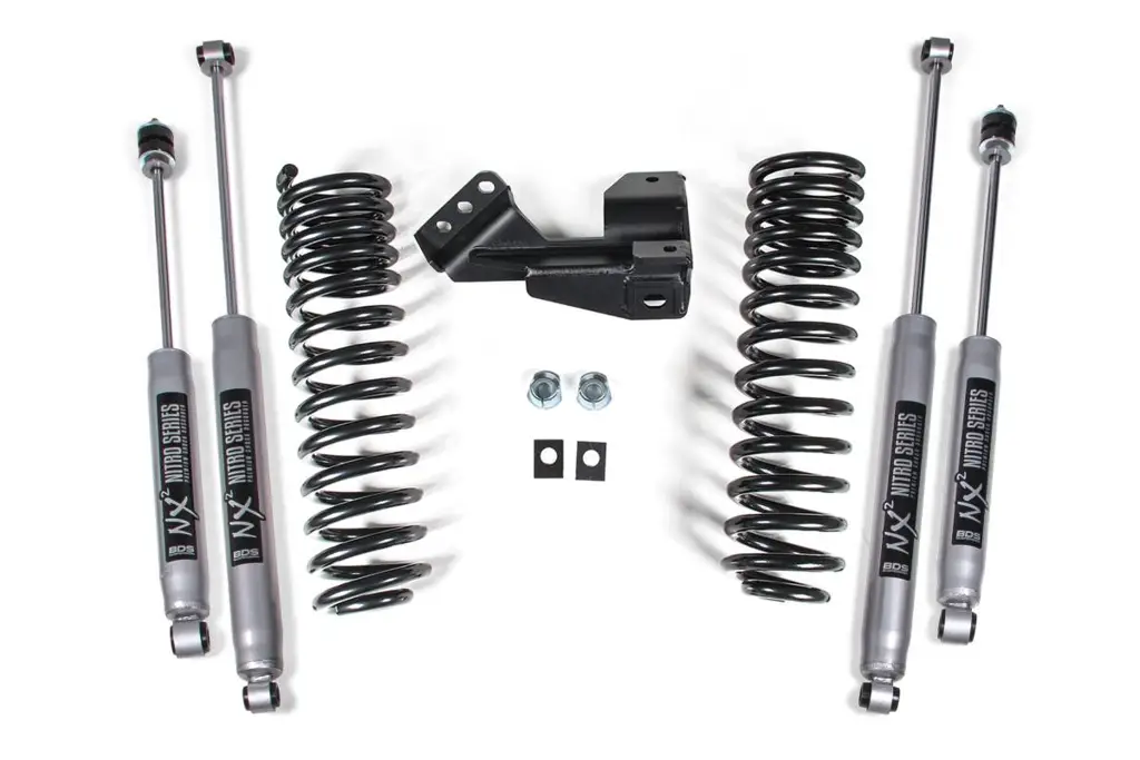 1-2 Inch Leveling Kit | Performance Spring | Ford F250/F350 Super Duty (2017-2026) 4WD | w/ FOX 2.0 Performance Series Shocks | BDS Suspension