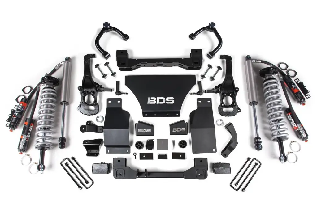 2.5 Inch Lift Kit | FOX 2.5 Performance Elite Coil-Over | Chevy Trail Boss & GMC AT4 1500 (2019-2024) 4WD | FOX 2.5 Performance Elite Rear Shocks | BDS Suspension image 2