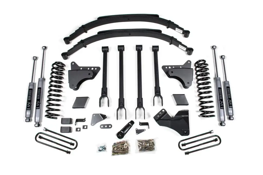 6 Inch Lift Kit w/ 4-Link | Ford F250/F350 Super Duty (2011-2016) 4WD Gas | Factory 2 Inch Rear Blocks | NX2 Nitro Series | BDS Suspension